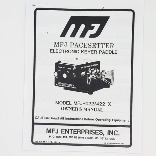 Mfj 422 422x pacesetter - mfj-422/422x,