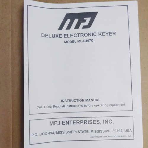 Mfj 407c deluxe electronic - deluxe,