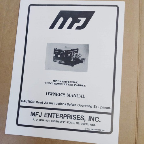 Mfj 422b - mfj-422bx, electronic